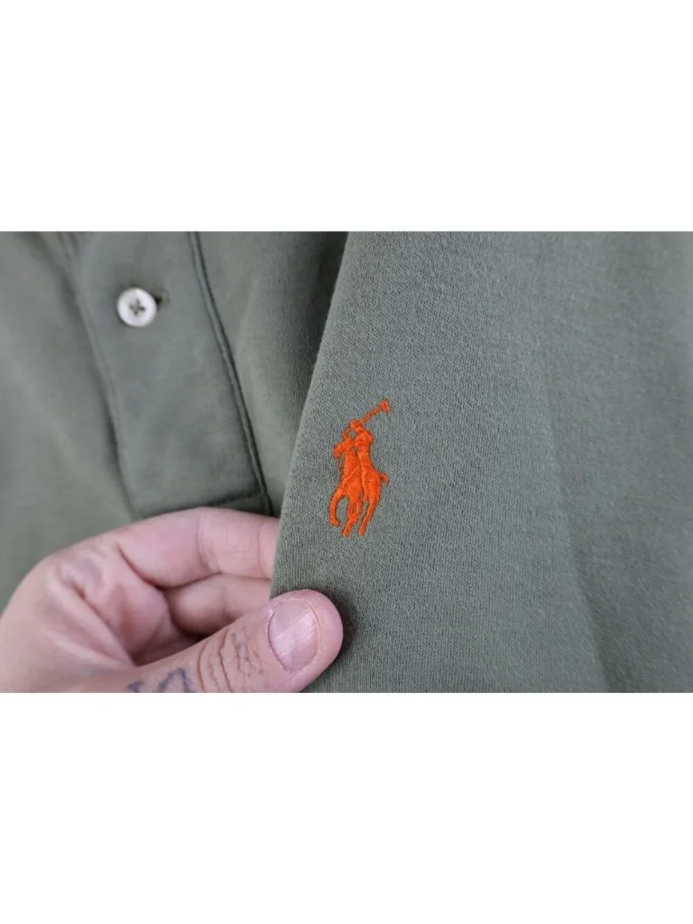 Vtg 90s Ralph Lauren Mens Large Faded Soft Cotton Touch Golf Polo Shirt Green